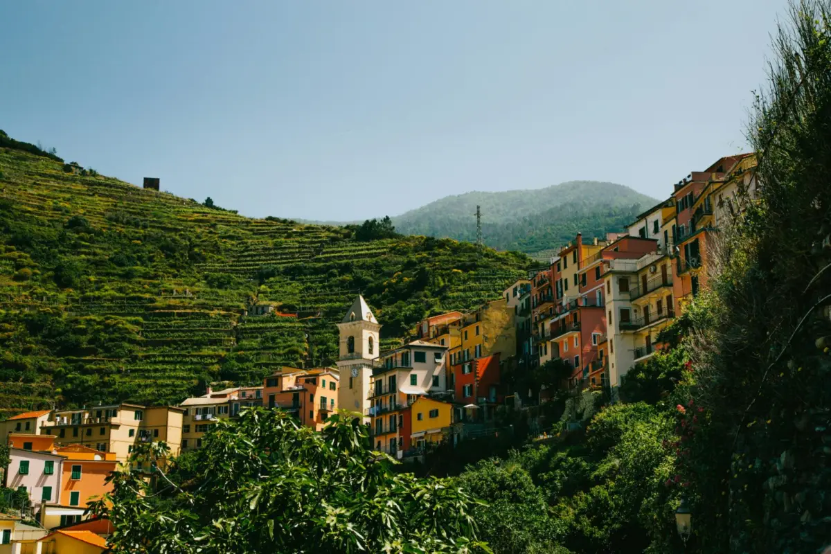 Moving to Italy from the USA: colorful hillside village on the Italian coast