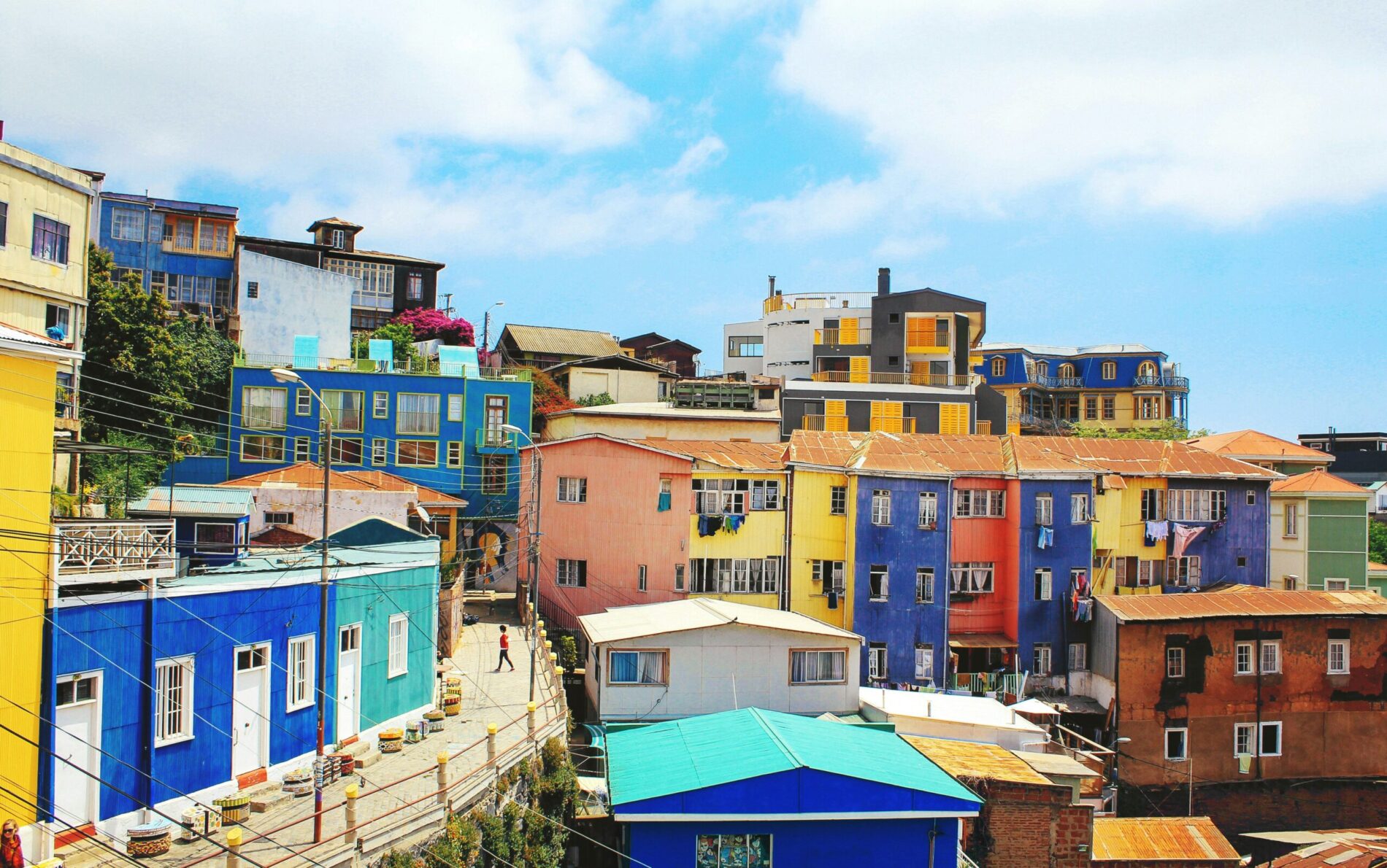 Valparaiso Chile colorful buildings - Chile startup relocation countries pay you move